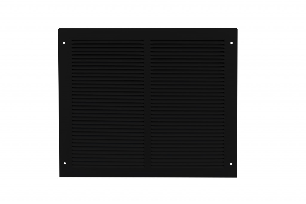 Antimicrobial Eco-Friendly Louvered Ventilator to suit Intumescent Fire Grilles – Height 195mm x various widths (Matt Black)