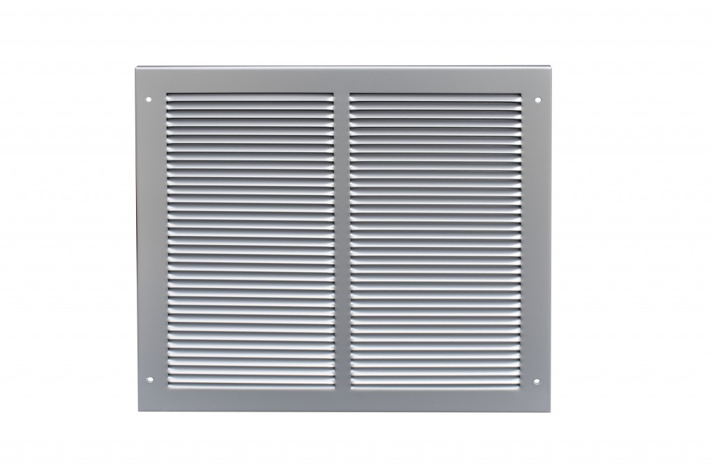 Antimicrobial louvered ventilator to suit Intumescent Fire Grilles – Height 295mm x various widths (Silver)