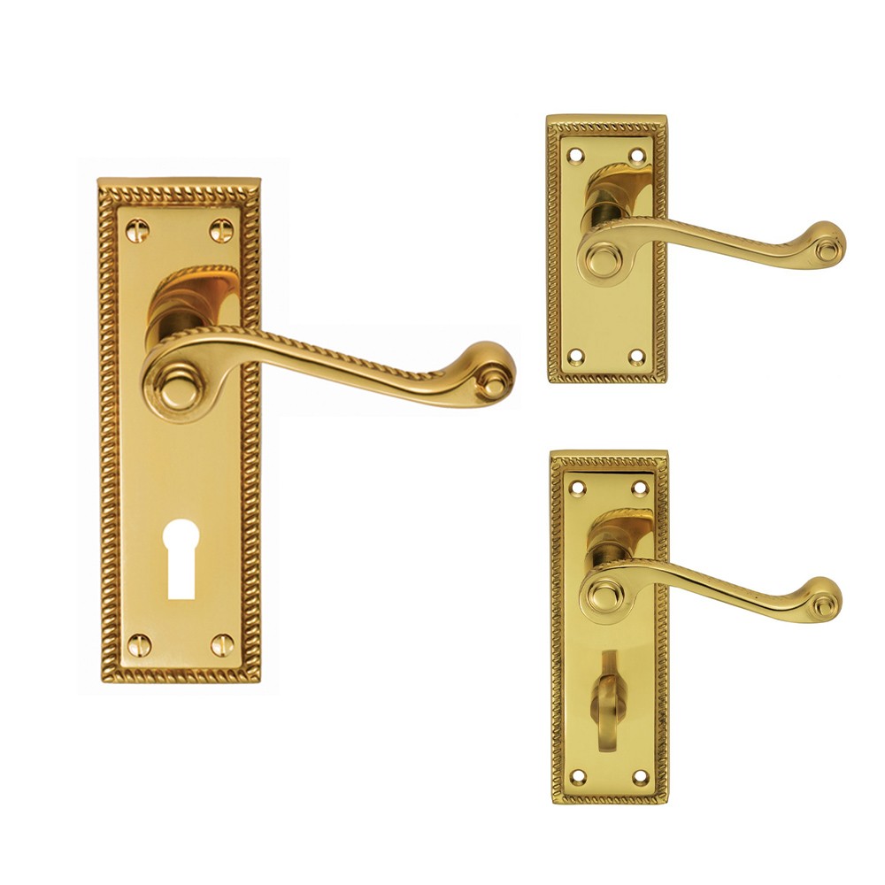 Carlisle Brass Contract Georgian Lever on Plate - Polished Brass