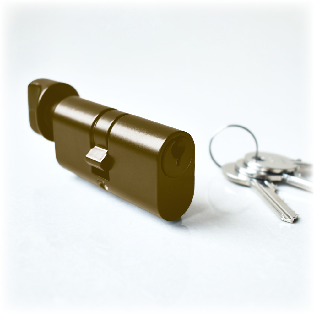 Oval Profile 5 Pin Cylinder & Turn – Adonic Bronze 2K sprayed