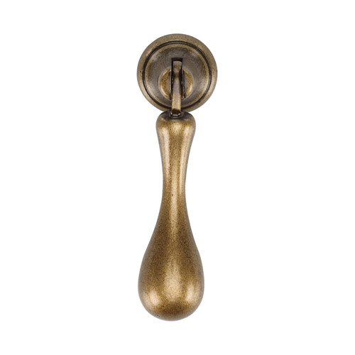 M Marcus Heritage Brass Ornate Drop Down Cabinet Pull - 63mm length