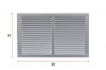 Fixed Louvered vent – (W) 245mm x (H) 195mm