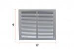 Fixed Louvered vent – (W) 245mm x (H) 245mm