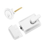 M Marcus York Roller Bolt Night Latch complete with matching finish outside cylinder