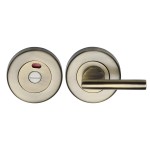 M Marcus Heritage Brass Round Indicator Turn & Release for Bathroom Doors 53mm 