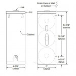 Bobrick B-27313 ClassicSeries® Surface-Mounted Three Toilet Roll Dispenser