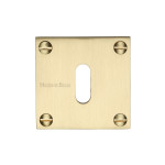 M Marcus Heritage Brass Square Standard Keyhole Escutcheon 54 x 54mm