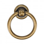 M Marcus Heritage Brass Ring Drop Down Cabinet Handle - 42mm 