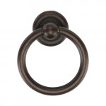 M Marcus Heritage Brass Ring Drop Down Cabinet Handle - 42mm 