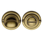 M Marcus Heritage Brass Round Thumbturn & Emergency Release for Bathroom & Bedroom Doors 45mm 