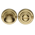 M Marcus Heritage Brass Round Thumbturn & Emergency Release for Bathroom & Bedroom Doors 45mm 
