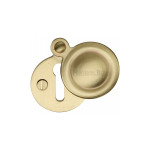 M Marcus Heritage Brass Round Covered Keyhole Escutcheon 33mm 