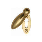 M Marcus Heritage Brass Oval Covered Keyhole Escutcheon 59 x 20mm