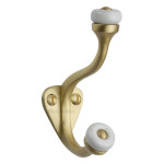 M Marcus Heritage Brass Curved Hat & Coat Hook