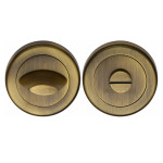 M Marcus Heritage Brass Round Thumbturn & Emergency Release for Bathroom & Bedroom Doors 53mm 