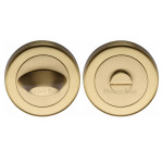 M Marcus Heritage Brass Round Thumbturn & Emergency Release for Bathroom & Bedroom Doors 53mm 
