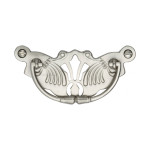 M Marcus Heritage Brass Ornate Drop Down Cabinet Handle on Plate - 90 x 40mm