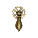 M Marcus Heritage Brass Ornate Drop Down Cabinet Pull - 66mm length
