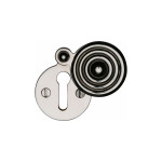 M Marcus Heritage Brass Reeded Round Covered Keyhole 33mm 