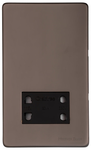 M Marcus Heritage Brass Verona Range Shaver Socket Dual Output Voltage 110/240V