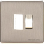 M Marcus Heritage Brass Studio Range Switched Fused Spur Unit with White Trim