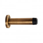 Carlisle Brass Cylinder Pattern Door Stop with Rose