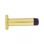 Carlisle Brass Cylinder Pattern Door Stop with Rose - Polished Brass