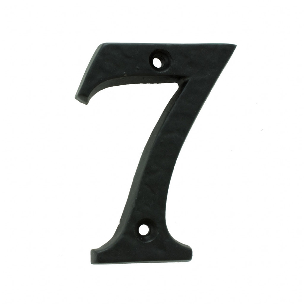Carlisle Brass Numeral 7 – Face Fix 78mm Antique Black