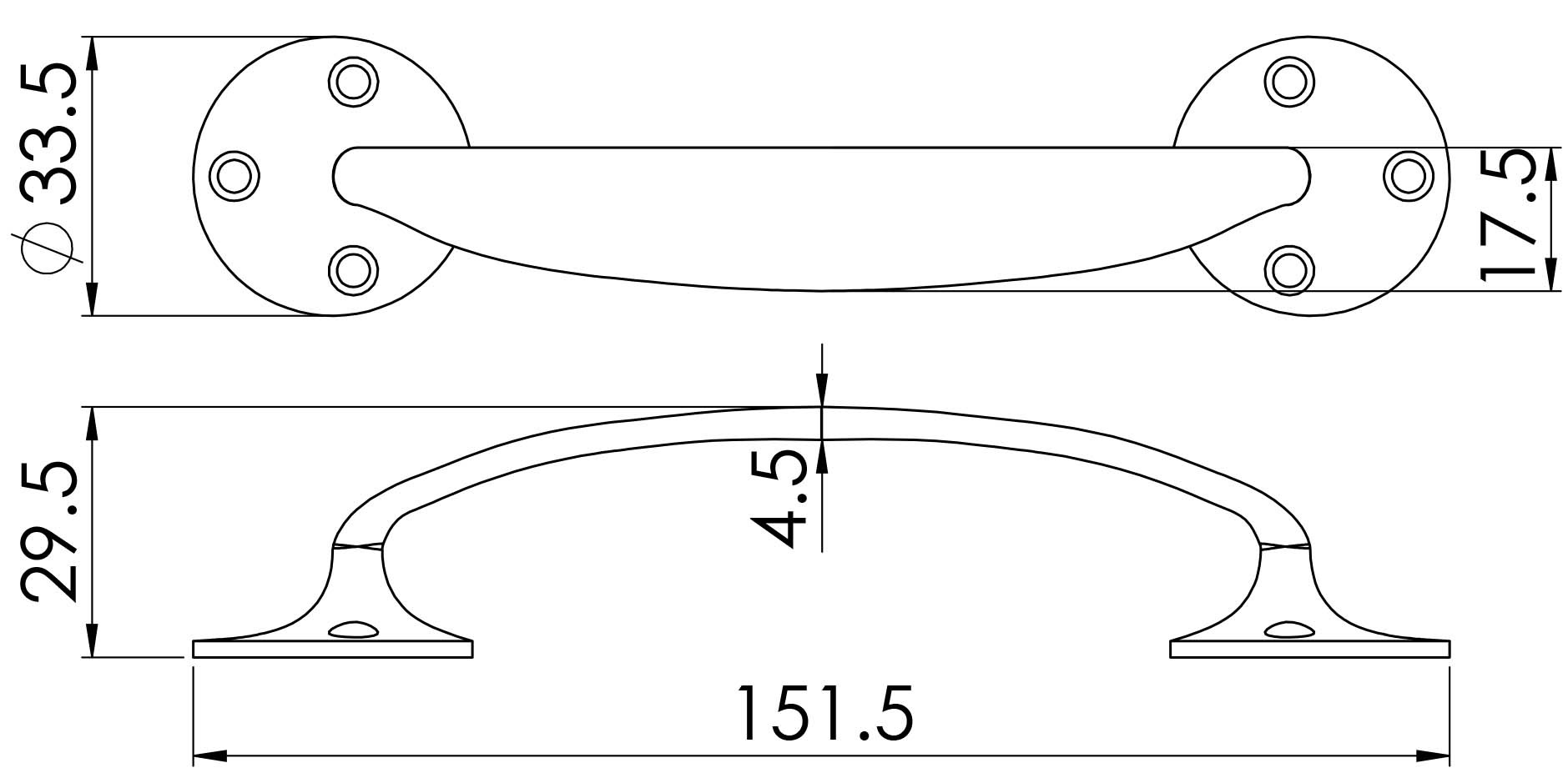 Carlisle Brass Victorian Bow Door Handle Poole Waite & Co. Ltd.