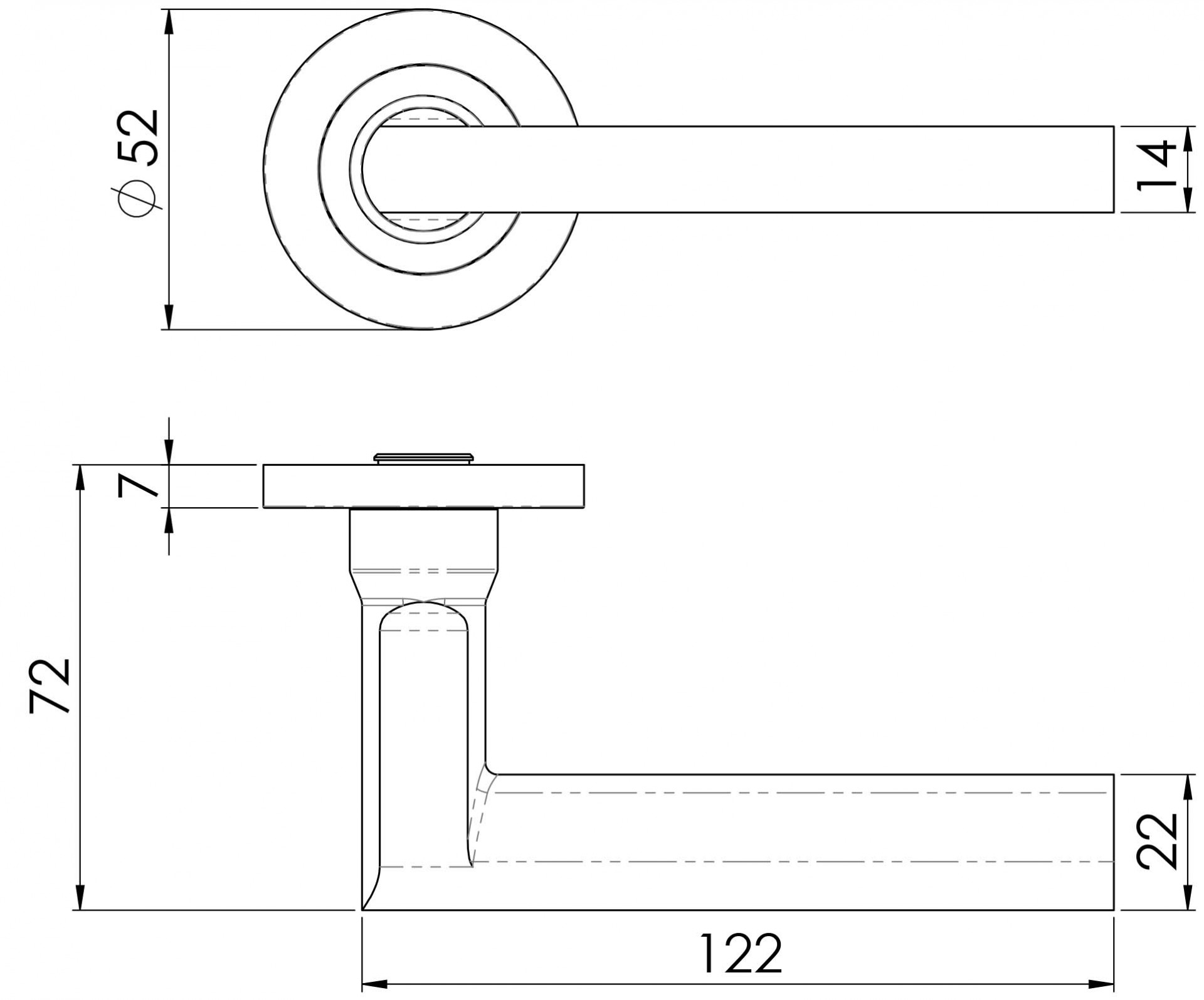 Carlisle Brass Eurospec Soho Designer Lever on Threaded Round Rose