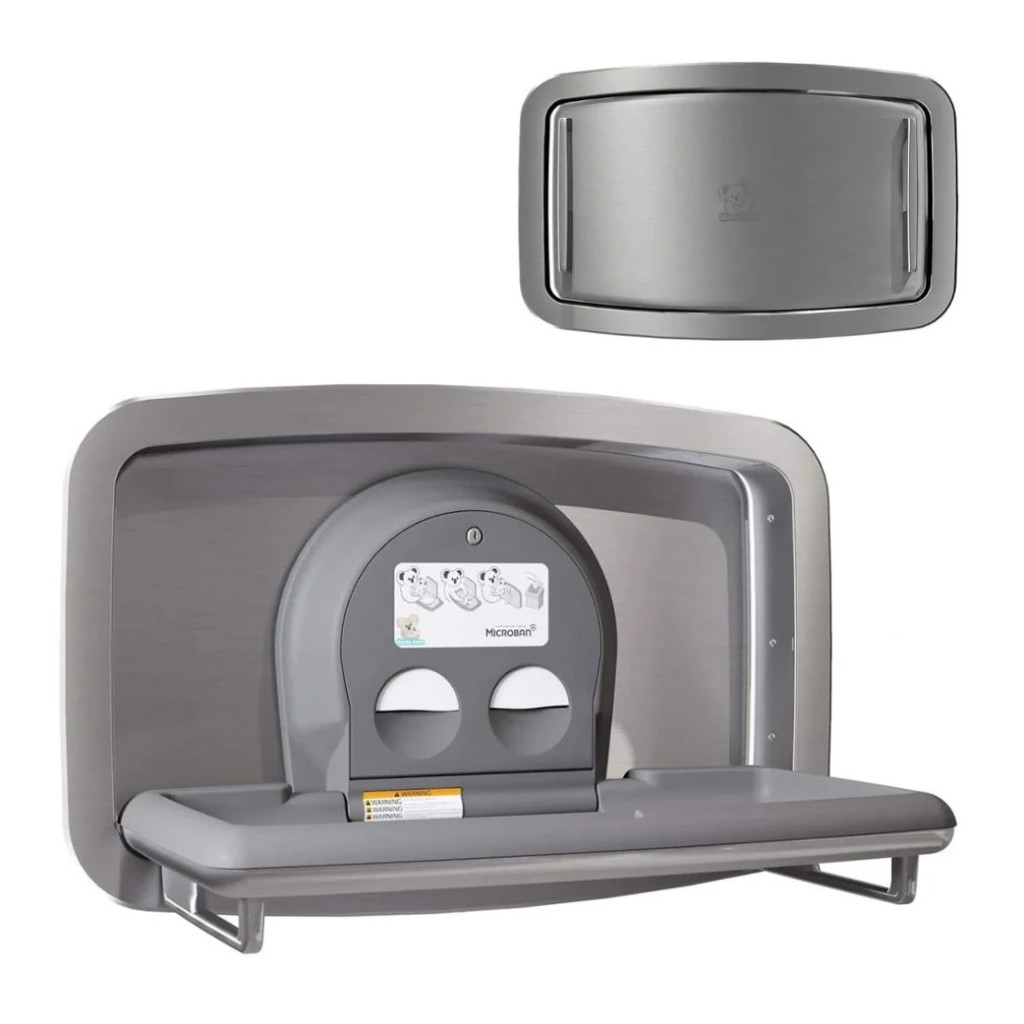 Bobrick Koala Kare KB310-SSRE Satin Stainless Steel Horizontal Recessed Baby Changing Station