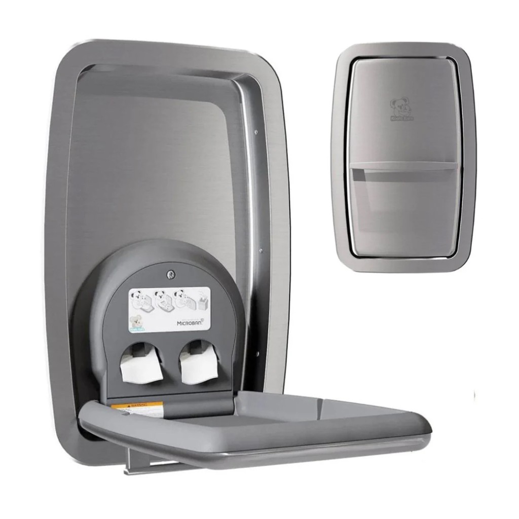 Bobrick Koala Kare KB311-SSRE Satin Stainless Steel Vertical Recessed Baby Changing Station