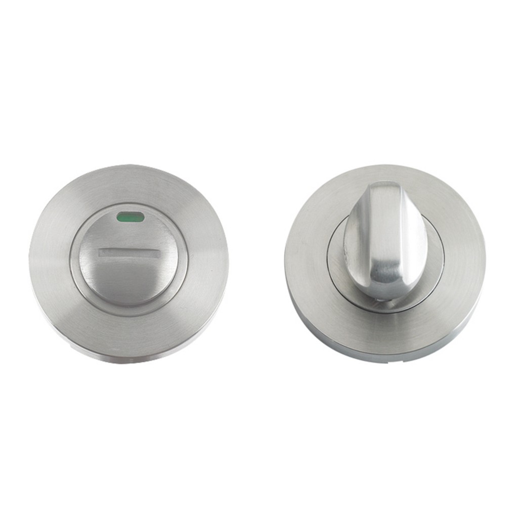 Standard Bathroom Turn & Release – Push on Rose – 52mm Ø – Satin Stainless Steel