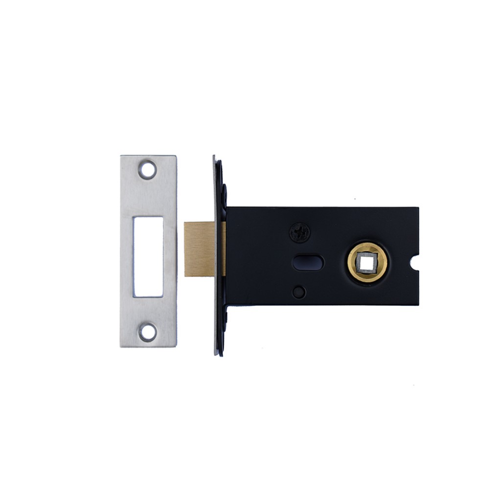 Cubicle Bathroom Deadbolt – Antimicrobial Satin Stainless Steel