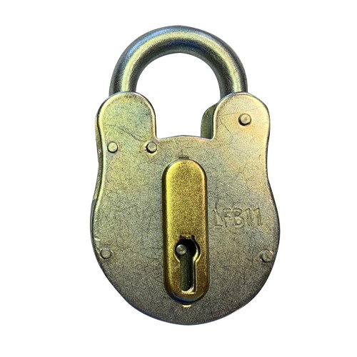 LFB11 London Fire Brigade Padlock – Antimicrobial Bright Nickel Plate 