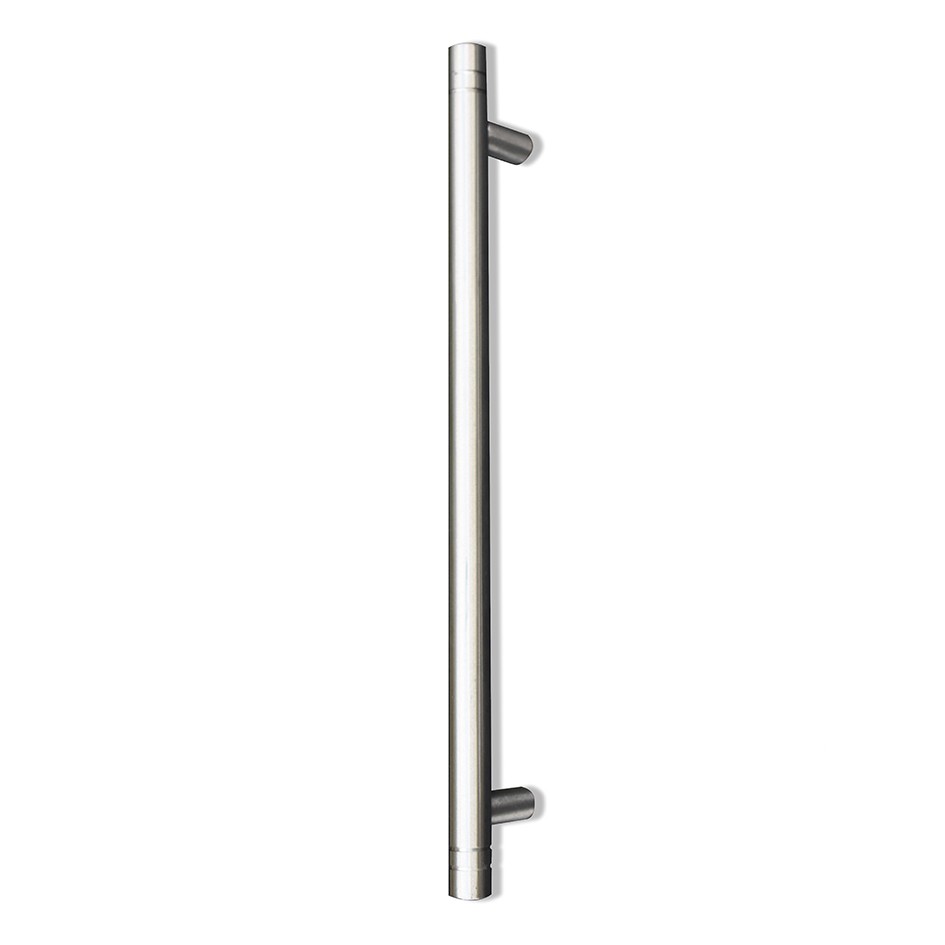 ‘T-bar’ Grooved Wardrobe & Cabinet Handles Complete with Bolt Through Fixings – Antimicrobial Satin Stainless Steel