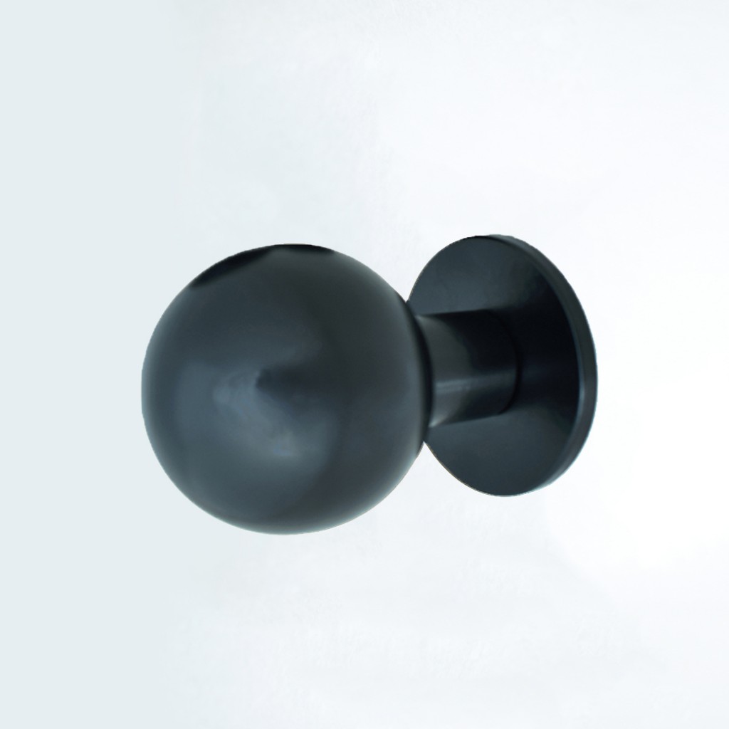 Spherical Fixed Dead Knob Furniture – Matt Black Powder Coated