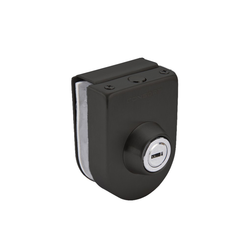 Retro Fit ClampOn Glass Door Lock (no holes required) suitable for 10