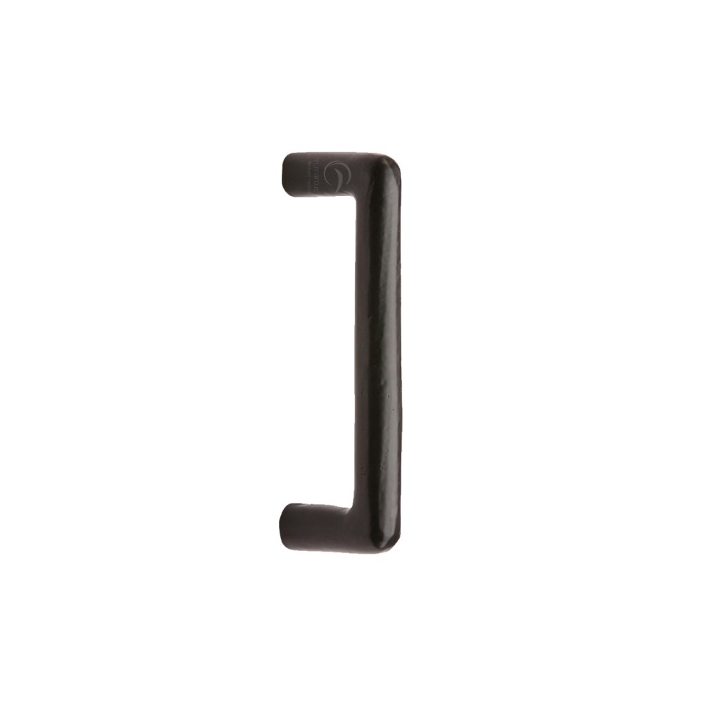 Tudor Rustic Black Bolt Fixing D-Shape Cabinet Pull Handle – 108mm, 165mm, 173mm & 205mm overall lengths available