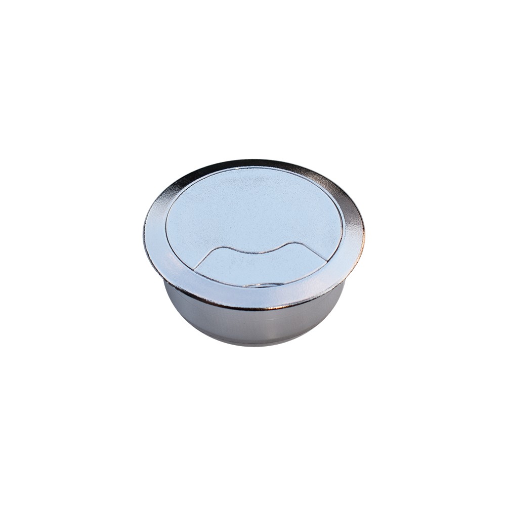 Polished Chrome Effect – Three Part Cable Outlet – 60mm Ø