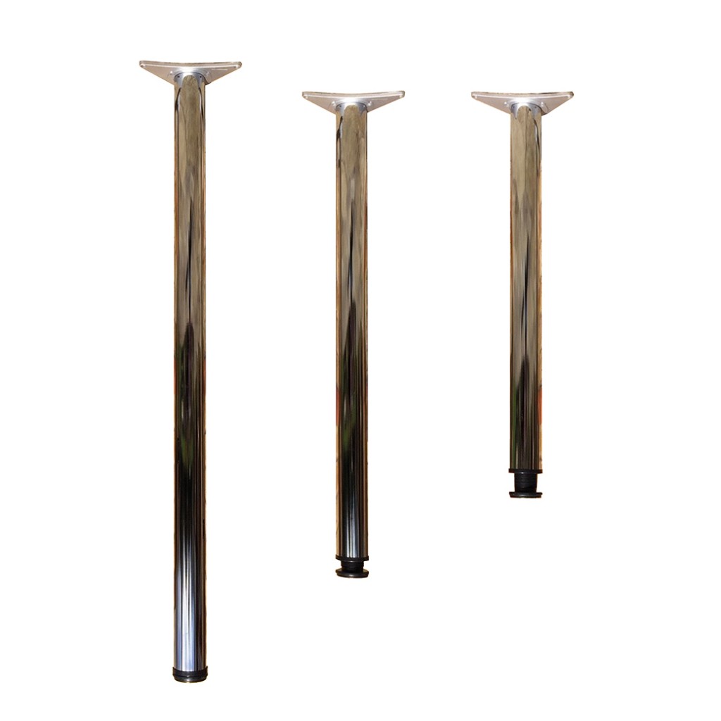 Breakfast Bar Worktop Table Legs Polished Chrome Poole