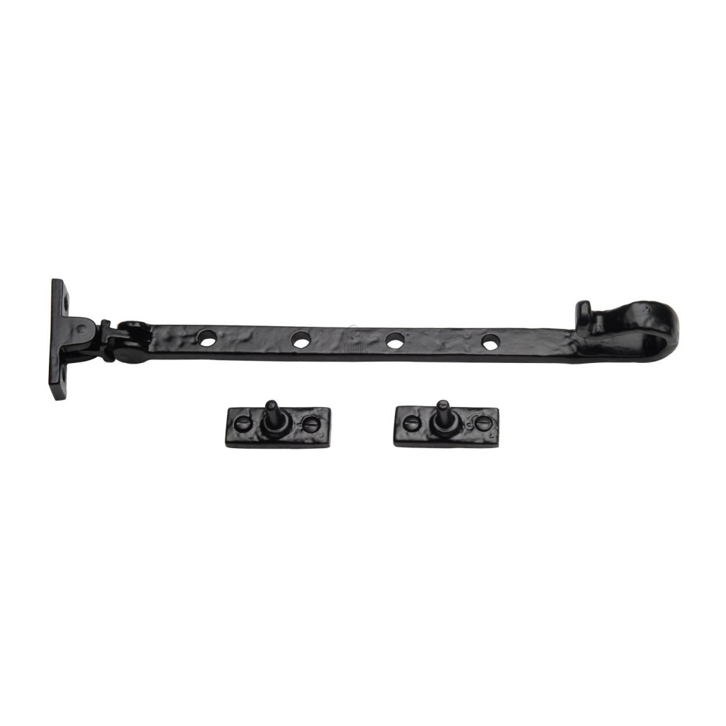 M Marcus Tudor Rustic Black Crook Design Casement Window Stay 305mm