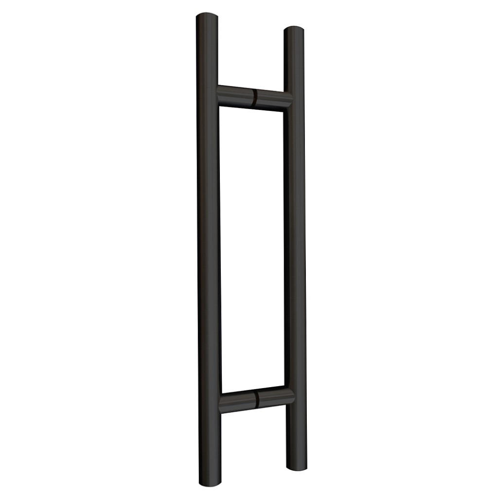 Guardsman Back to Back Fixing Pull Handles for Glass Doors – Antimicrobial Eco-Friendly Matt Black