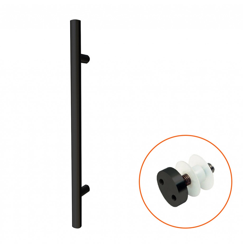 Guardsman Bolt Through Fixing Pull Handles for Glass Doors – Matt Black