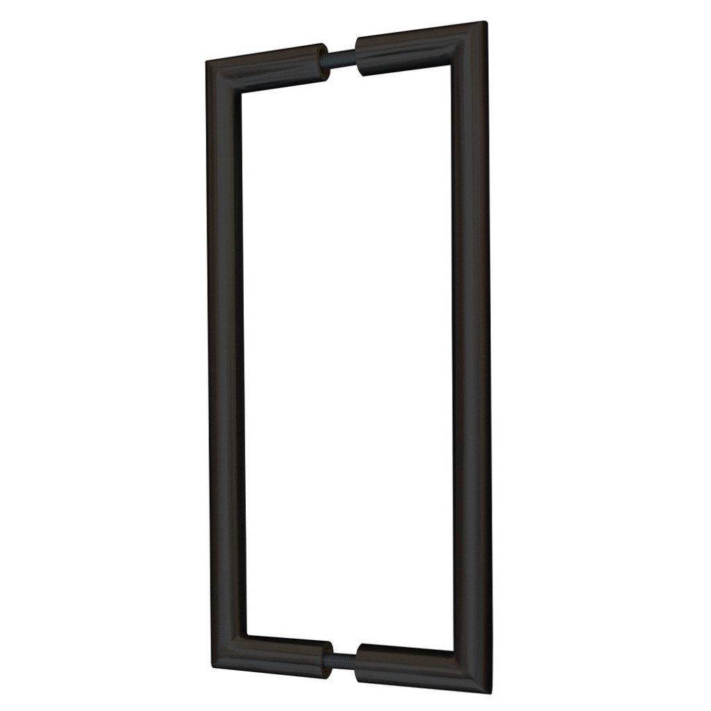 Mitred Back to Back Fixing Pull Handles for Glass Doors – Matt Black