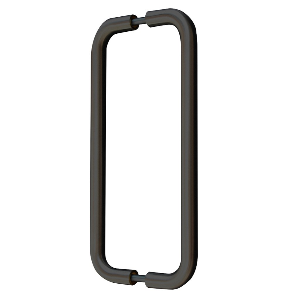 Tubular “D” Back to Back Fixing Pull Handles – Antimicrobial Eco-Friendly Matt Black