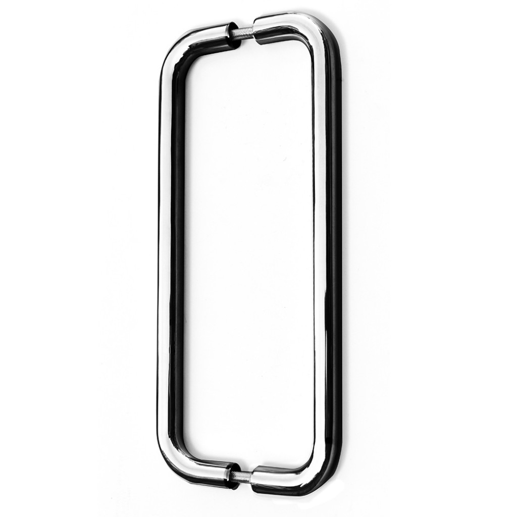 Tubular “D” Back to Back Fixing Pull Handles for Glass Doors – Polished Stainless Steel