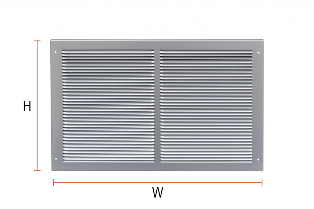 Fixed Louvered vent – (W) 345mm x (H) 270mm – Silver