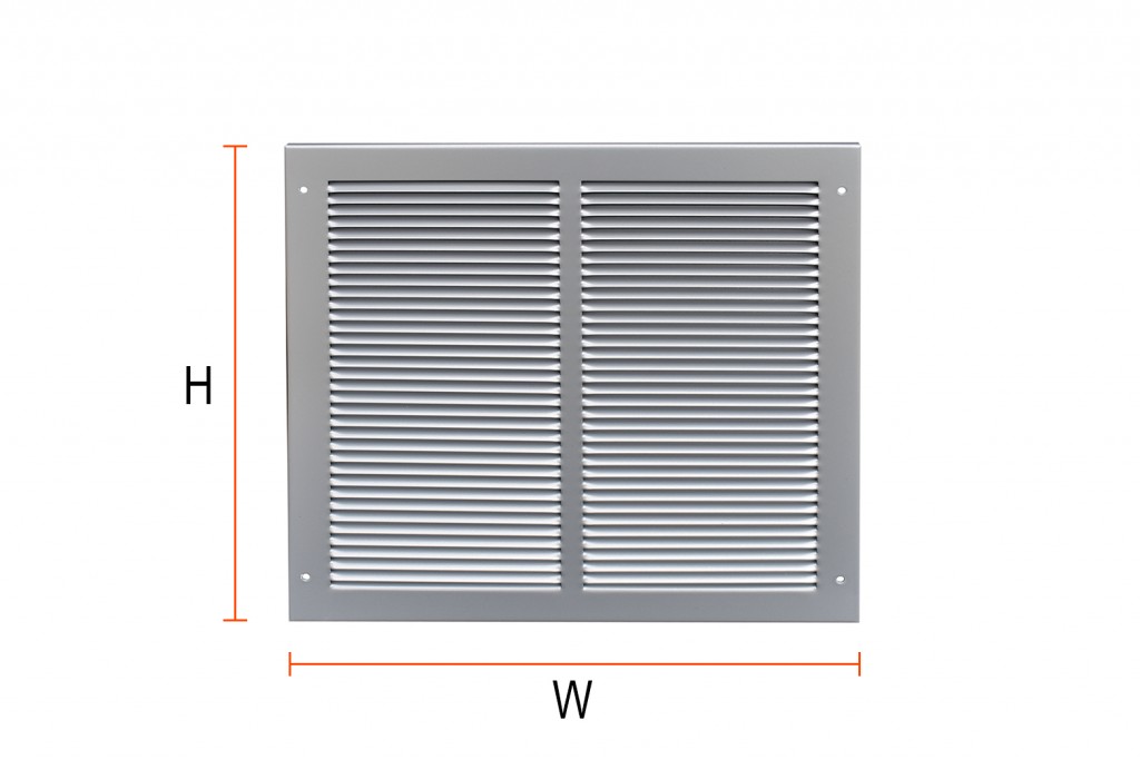 Fixed Louvered vent – (W) 245mm x (H) 245mm – Silver
