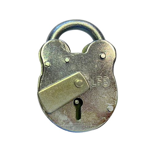LFB London Fire Brigade Padlock – Bright Nickel Plate